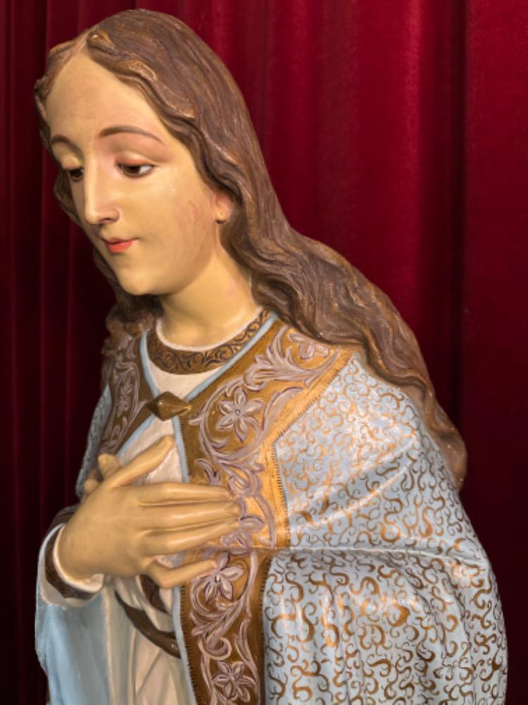 1 Gothic - Style St. Mary Statue Glass Eyes !