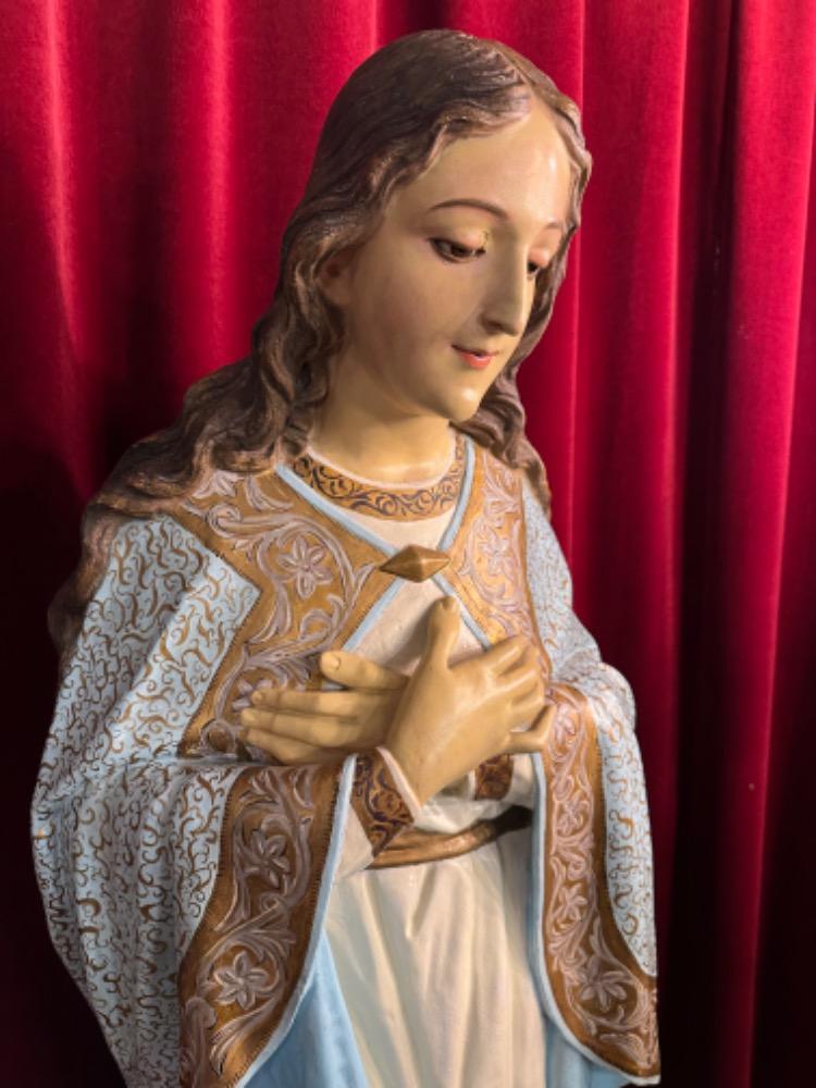 1 Gothic - Style St. Mary Statue Glass Eyes !