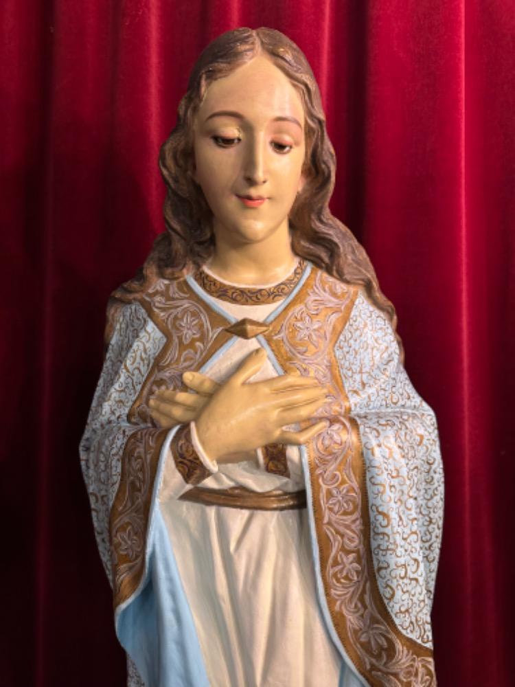 1 Gothic - Style St. Mary Statue Glass Eyes !