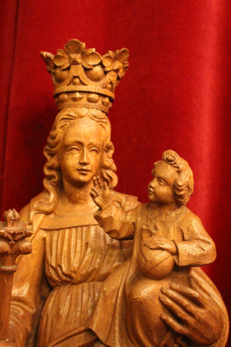 1 Gothic - style St. Mary With Child. By Gustaaf Delafontaine.