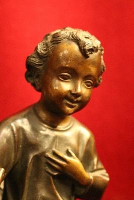 St. Mary With Child Statue Bronze Weight 23 Kgs ! style Gothic - style en Full Bronze, Belgium 19th century