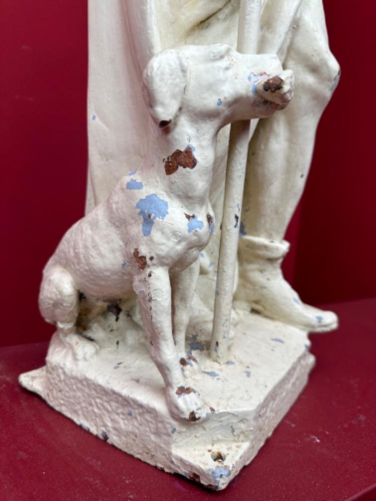 1 Gothic - Style St. Rochus Statue Suitable For Outdoor Use !