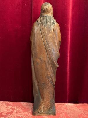 St. Veronica Statue  style Gothic - Style en hand-carved wood Oak, Belgium 19th century ( anno 1875 )