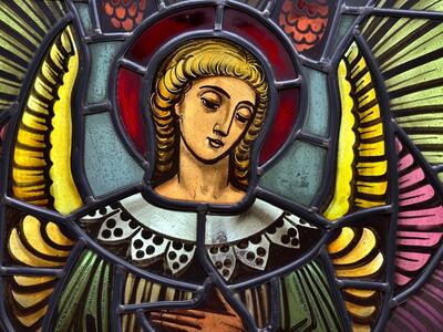 Stained Glass Window style Gothic - Style en Glass , Netherlands  20 th century ( Anno 1920 )