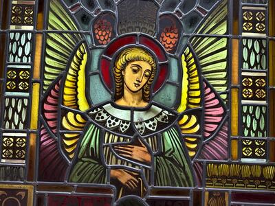 Stained Glass Window style Gothic - Style en Glass , Netherlands  20 th century ( Anno 1920 )