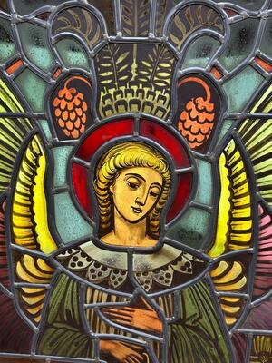 Stained Glass Window style Gothic - Style en Glass , Netherlands  20 th century ( Anno 1920 )
