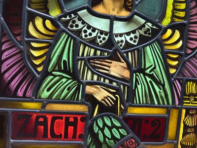 Stained Glass Window style Gothic - Style en Glass , Netherlands  20 th century ( Anno 1920 )