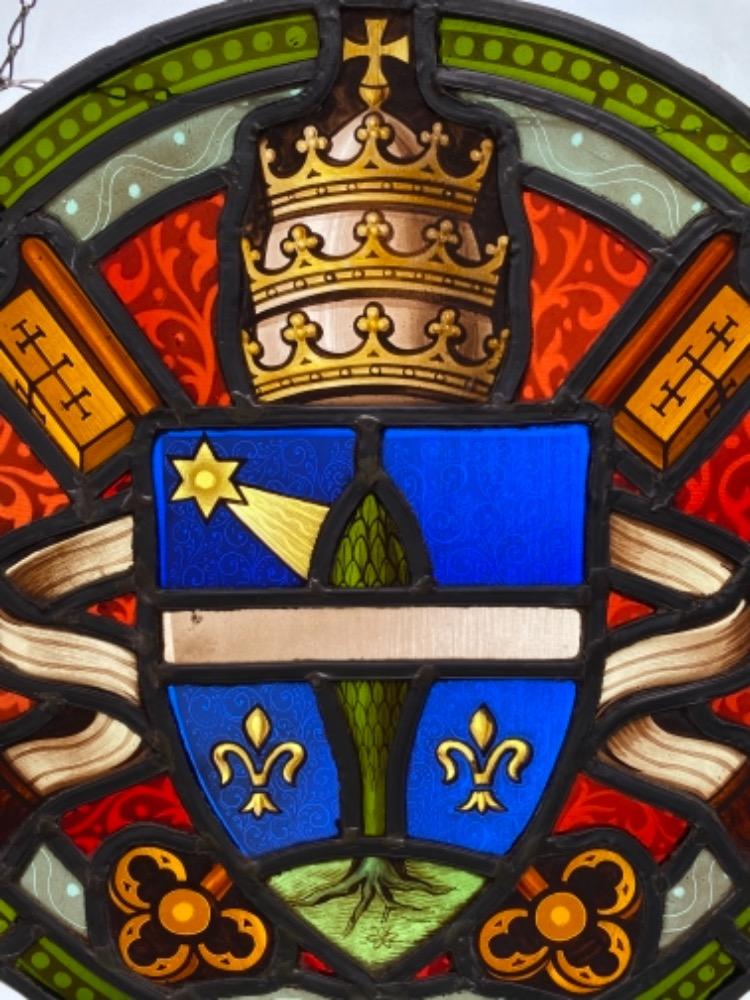 1 Gothic - Style Stained Glass Window.