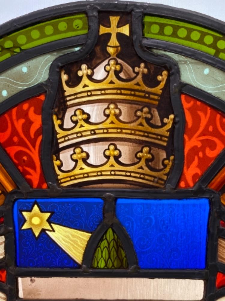 1 Gothic - Style Stained Glass Window.