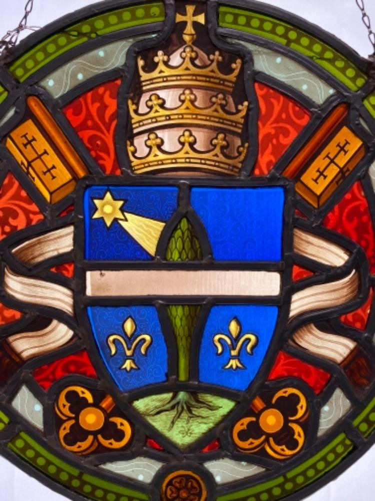 1 Gothic - Style Stained Glass Window.