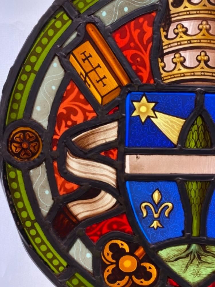 1 Gothic - Style Stained Glass Window.