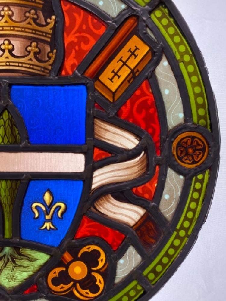 1 Gothic - Style Stained Glass Window.