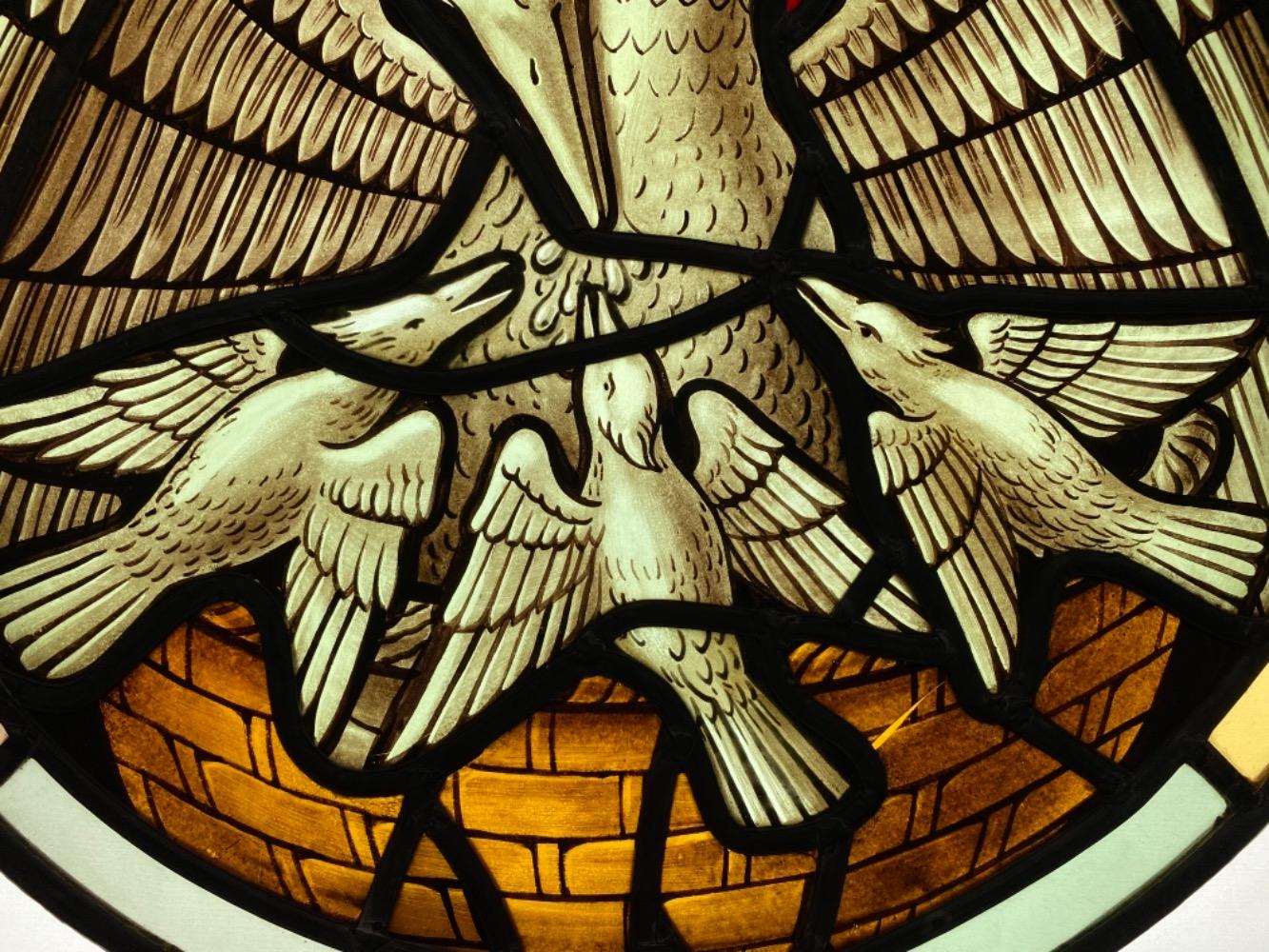 1 Gothic - Style Stained Glass Window.