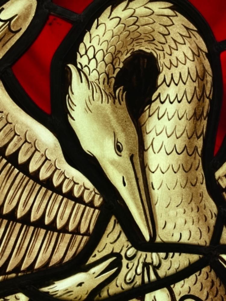 1 Gothic - Style Stained Glass Window.