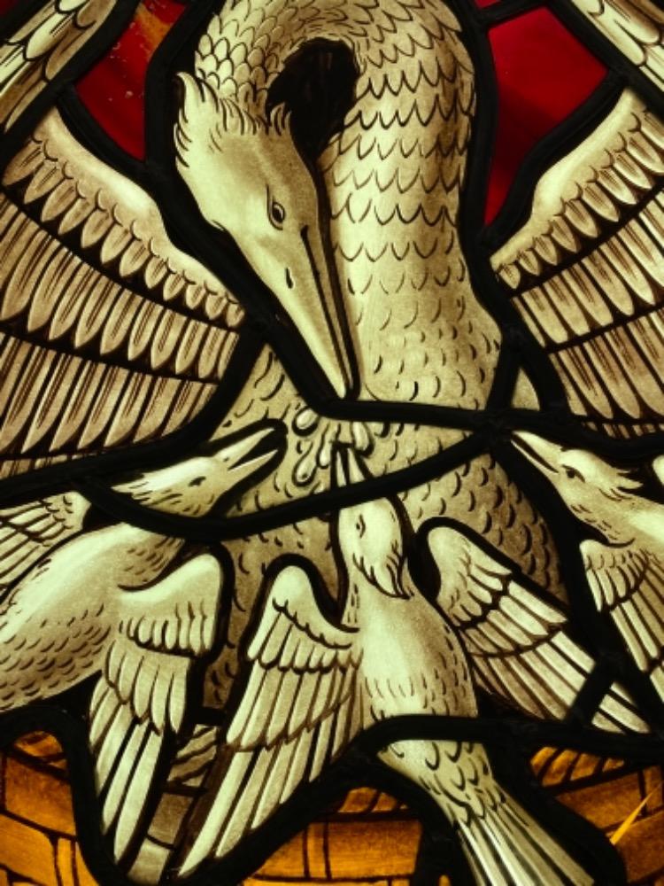 1 Gothic - Style Stained Glass Window.