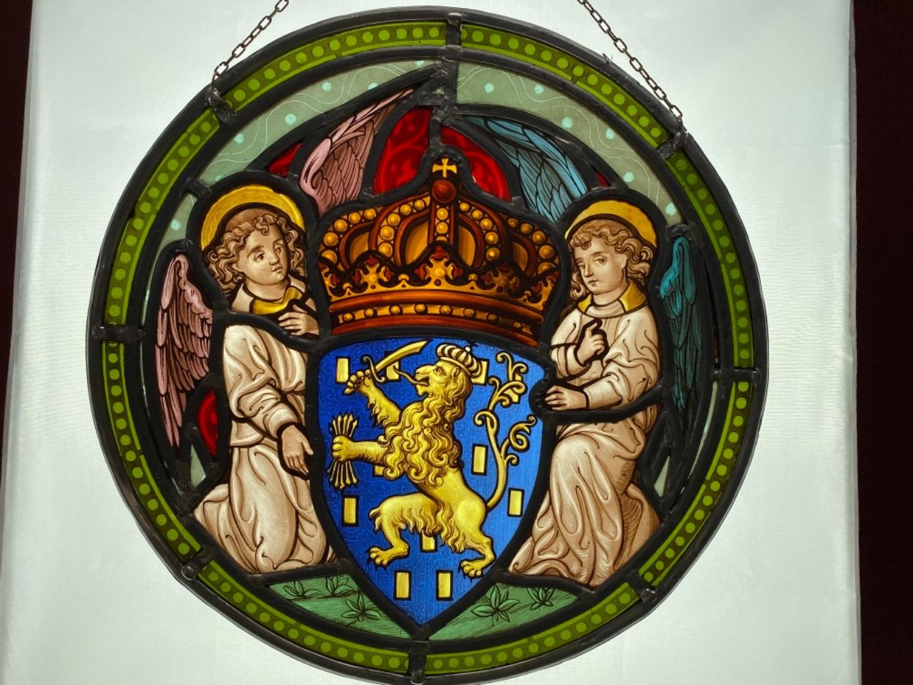 1 Gothic - Style Stained Glass Window Angels