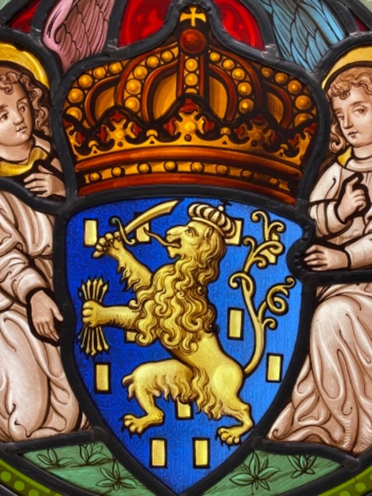 1 Gothic - Style Stained Glass Window Angels