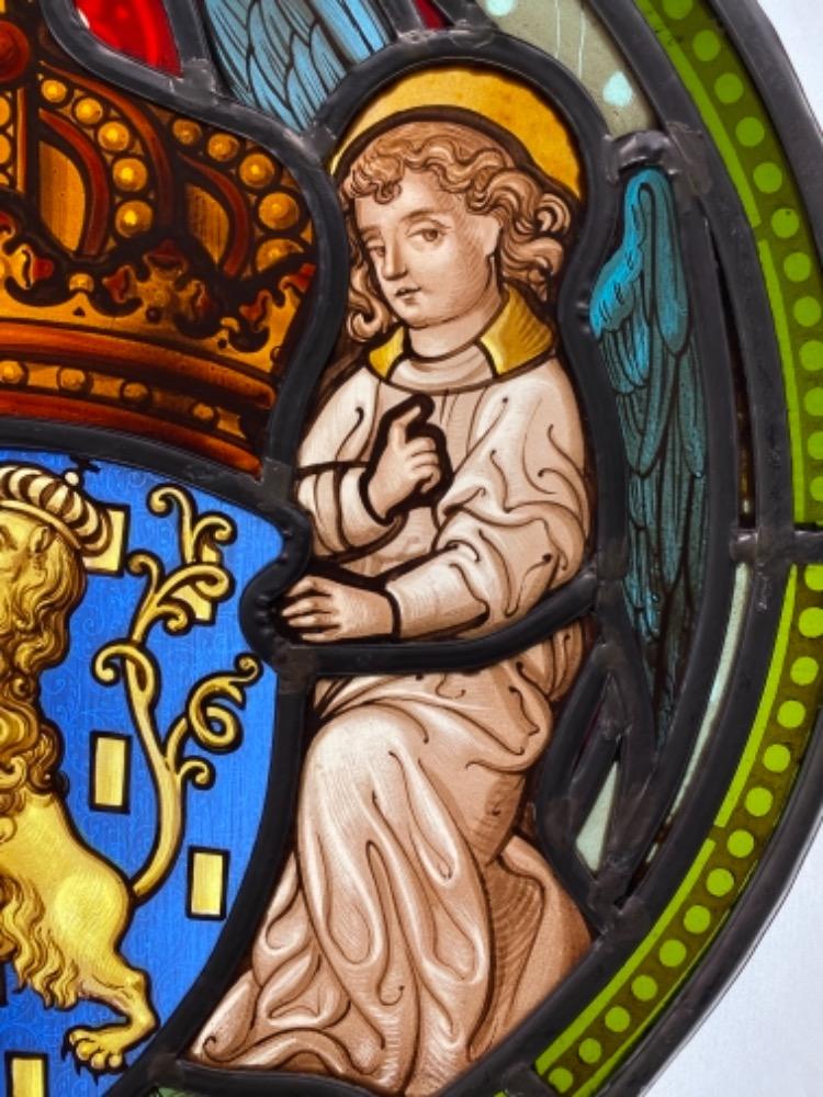 1 Gothic - Style Stained Glass Window Angels