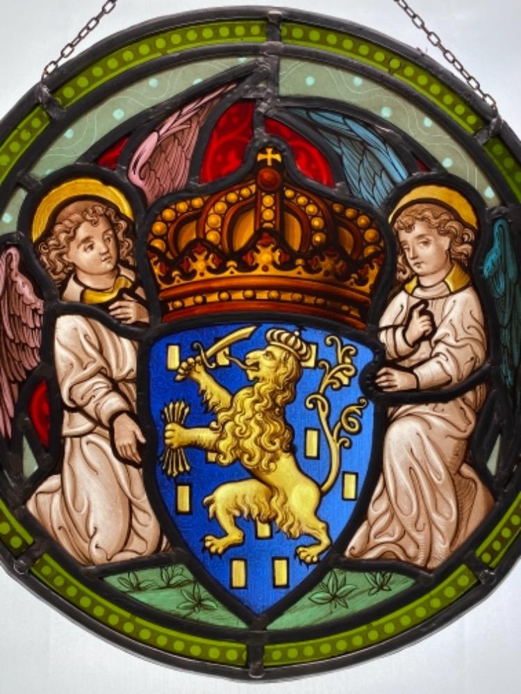 1 Gothic - Style Stained Glass Window Angels