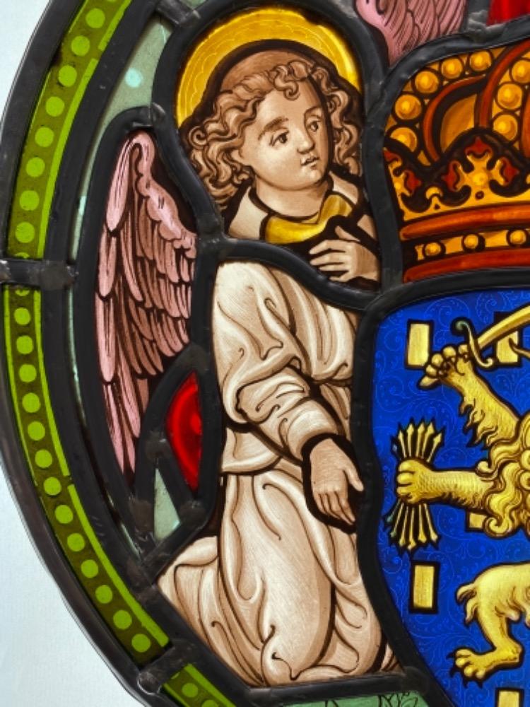 1 Gothic - Style Stained Glass Window Angels