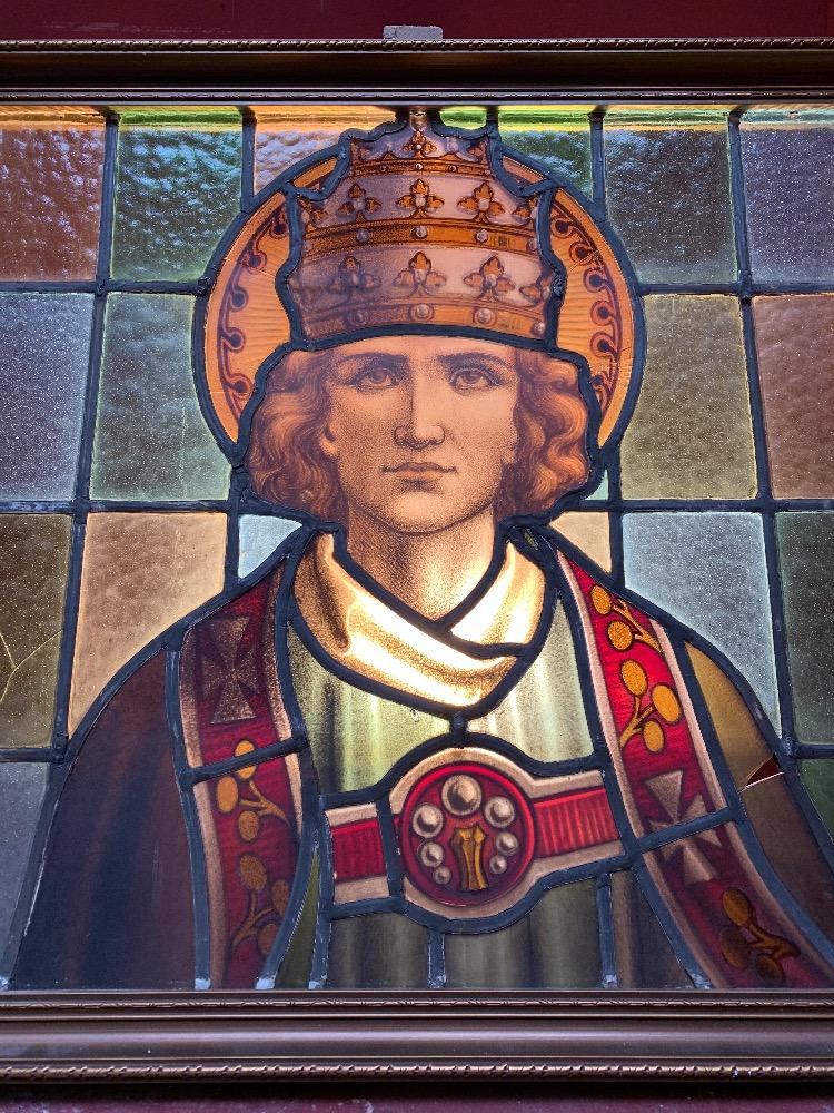 1 Gothic - Style Stained Glass Window Framed