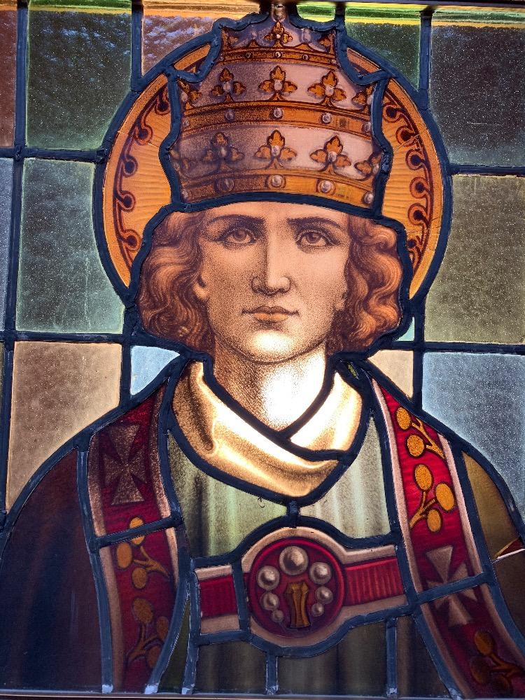 1 Gothic - Style Stained Glass Window Framed