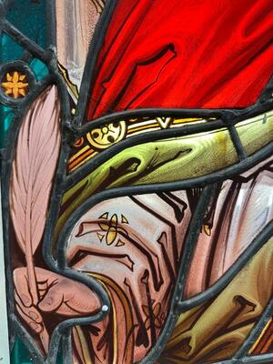 1 Gothic - Style Stained Glass Window St. John