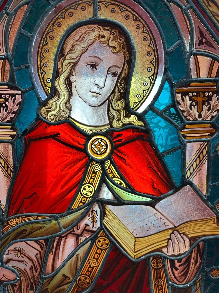 1 Gothic - Style Stained Glass Window St. John