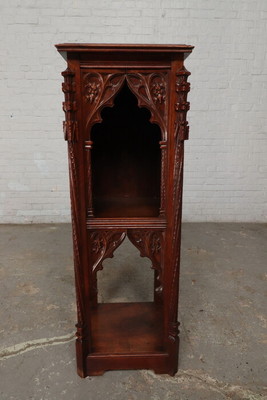 Stand  style Gothic - style en Walnut wood , Belgium  19 th century