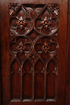 Stand  style Gothic - style en Walnut wood , Belgium  19 th century