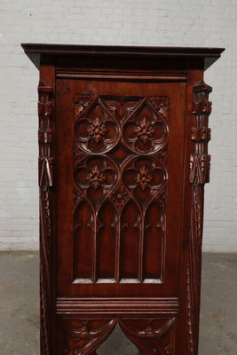 Stand  style Gothic - style en Walnut wood , Belgium  19 th century