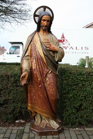 1 Gothic - Style Statue H. Heart, Height 150 Cm , Wood Pap , Mayer & Co Munich