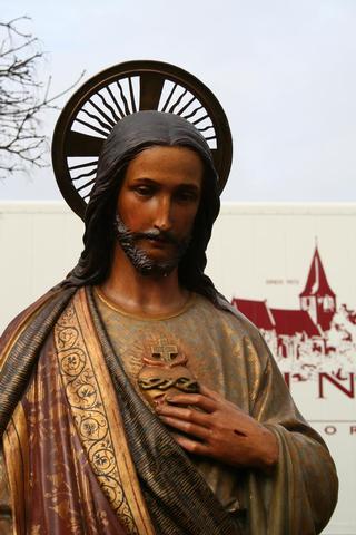 1 Gothic - Style Statue H. Heart, Height 150 Cm , Wood Pap , Mayer & Co Munich