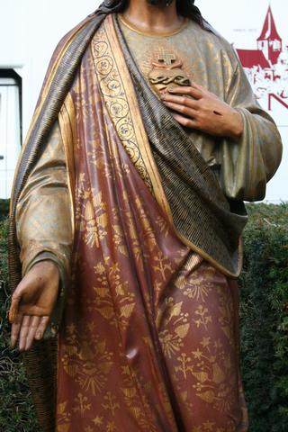 1 Gothic - Style Statue H. Heart, Height 150 Cm , Wood Pap , Mayer & Co Munich