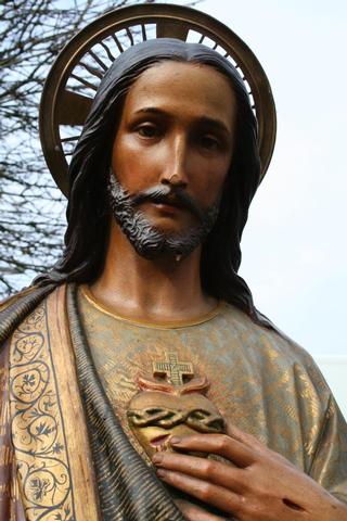 1 Gothic - Style Statue H. Heart, Height 150 Cm , Wood Pap , Mayer & Co Munich