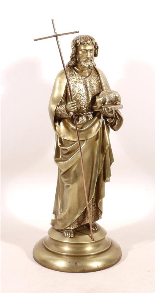 1 Gothic - Style Statue Jesus The Good Shepherd