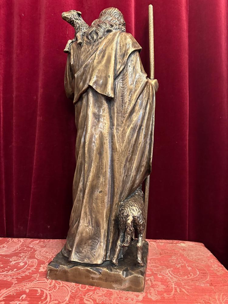 1 Gothic - Style Statue Jesus The Good Shepherd Suitable For Outdoor Use !