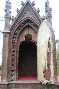 Tabernacle - Restauration Needed. style Gothic - style en Oak wood, France 19th century