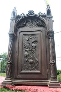 Tabernacle - Restauration Needed. style Gothic - style en Oak wood, France 19th century