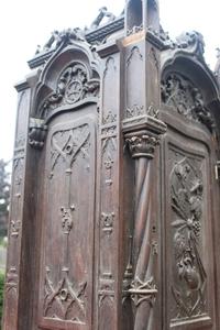 Tabernacle - Restauration Needed. style Gothic - style en Oak wood, France 19th century