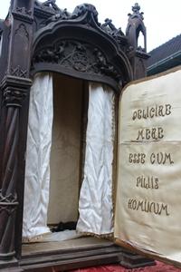 Tabernacle - Restauration Needed. style Gothic - style en Oak wood, France 19th century