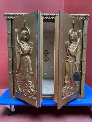 Tabernacle - Safe With Original Key style Gothic - Style en Cast - Iron / Brass - Bronze, France 19 th century