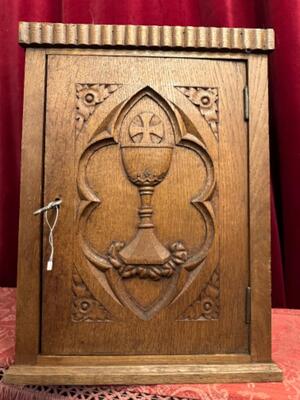 Tabernacle With Original Key style Gothic - Style en Oak wood, Belgium