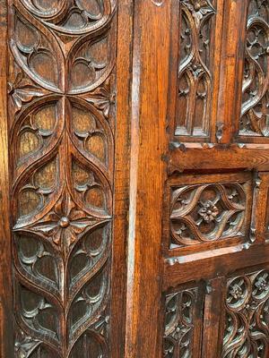 Throne style Gothic - Style en Oak Wood, Belgium 19th century