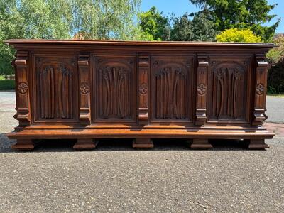 Trunk style Gothic - Style en Walnut wood , France 19 th century