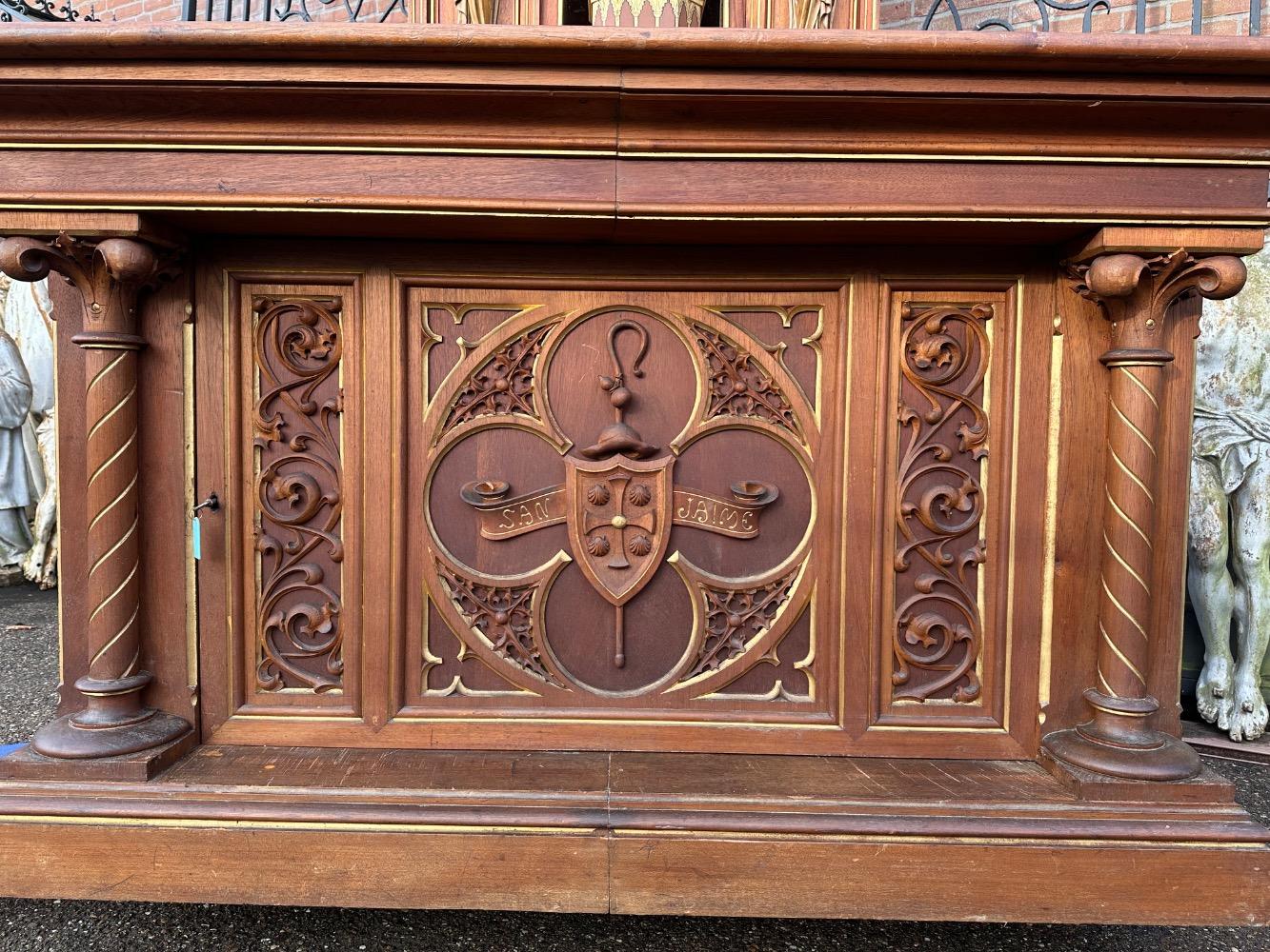 1 Gothic - Style Unique Pilgrim Altar Dedicated To St. James ( Jacobus ) Of Compostella