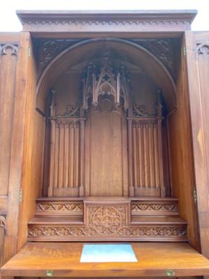 Very Rare Cabinet - Altar  style Gothic - style en Walnut wood , Barcelona - Spain 19 th century