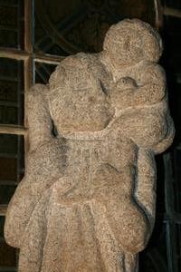 Hand-Carved Full Granite Statue Of St. Christopher  SOURCE: CHURCH-PORTAL IN SPAIN