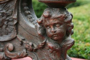 Hand-Carved Full Oak Calvary - Imagination en WOOD OAK, Belgium 18th century