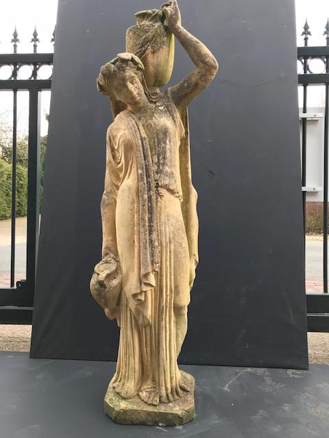 1  Hand Carved Sandstone Exceptional Garden Statue